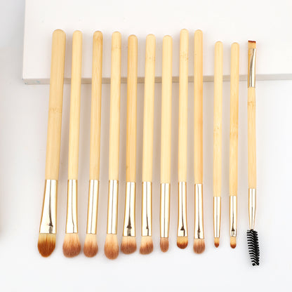 FEIYAN Factory High Quality Eco Friendly Travel Brush Vegan Luxury Make Up Brushes Private Logo Bamboo Handle Makeup Brushes Set