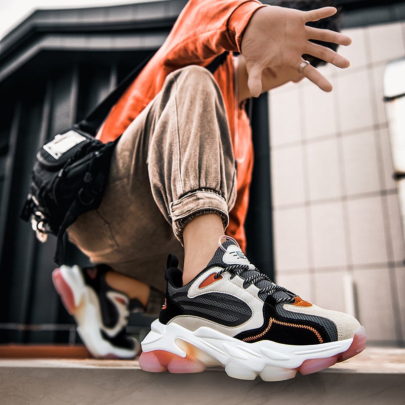 OEM Factory High Quality Autumn Winter High Top Sneakers Daddy Shoes Basketball Men Fashion Light Weight Shoes