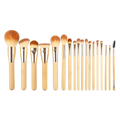FEIYAN Factory High Quality Eco Friendly Travel Brush Vegan Luxury Make Up Brushes Private Logo Bamboo Handle Makeup Brushes Set
