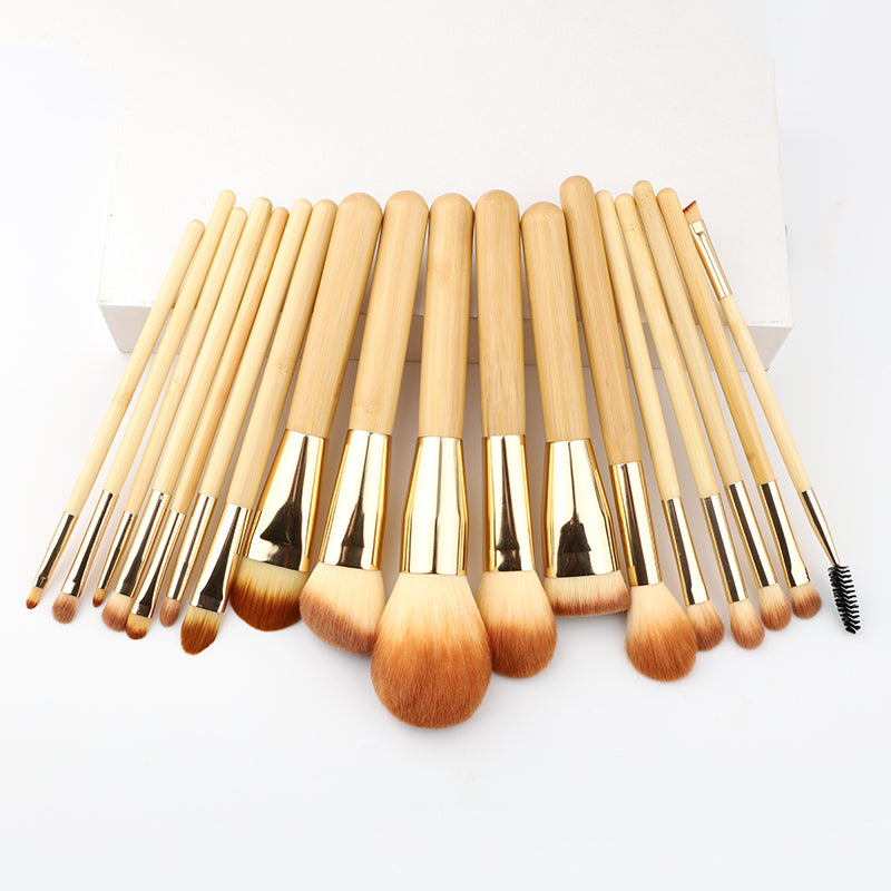 FEIYAN Factory High Quality Eco Friendly Travel Brush Vegan Luxury Make Up Brushes Private Logo Bamboo Handle Makeup Brushes Set
