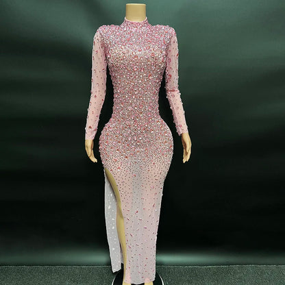 Nocance Novance Stock X Sparkly Crystals Mesh Fringe Chica Vestido De Noche Dress Women Ladies Dresses Valentine'S Day Outfits