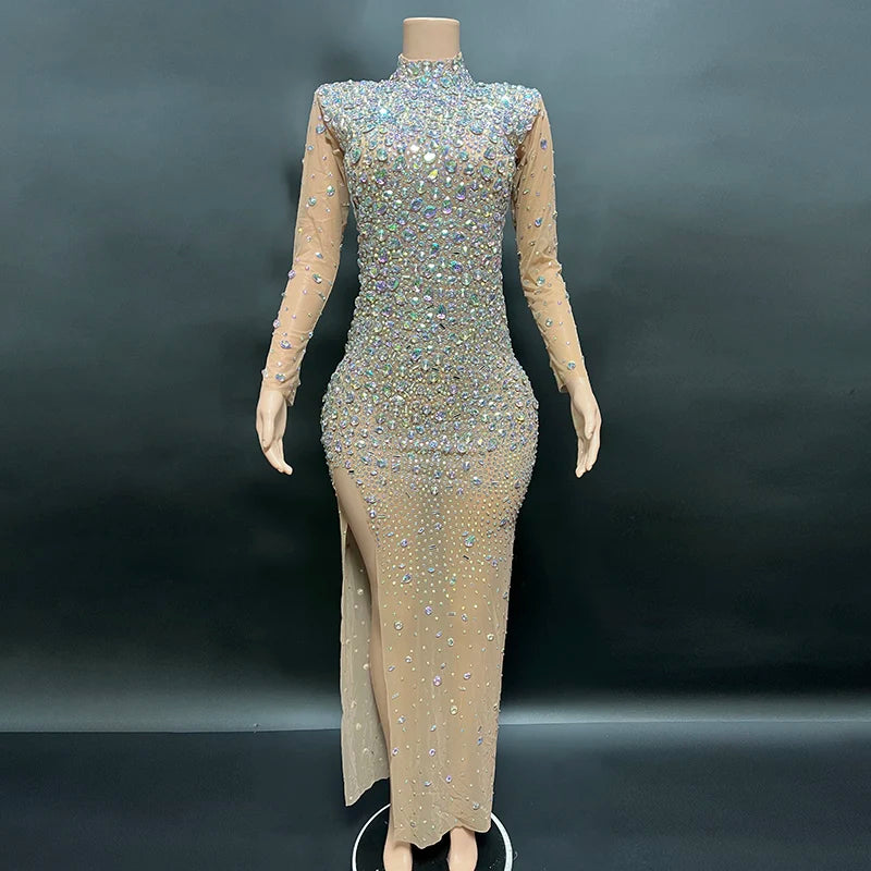 Nocance Novance Stock X Sparkly Crystals Mesh Fringe Chica Vestido De Noche Dress Women Ladies Dresses Valentine'S Day Outfits