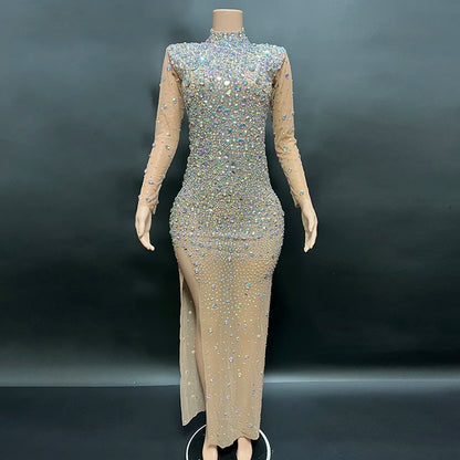 Nocance Novance Stock X Sparkly Crystals Mesh Fringe Chica Vestido De Noche Dress Women Ladies Dresses Valentine'S Day Outfits