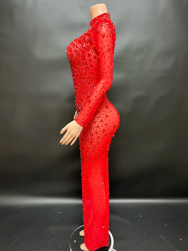 Nocance Novance Stock X Sparkly Crystals Mesh Fringe Chica Vestido De Noche Dress Women Ladies Dresses Valentine'S Day Outfits