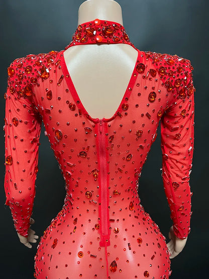 Nocance Novance Stock X Sparkly Crystals Mesh Fringe Chica Vestido De Noche Dress Women Ladies Dresses Valentine'S Day Outfits