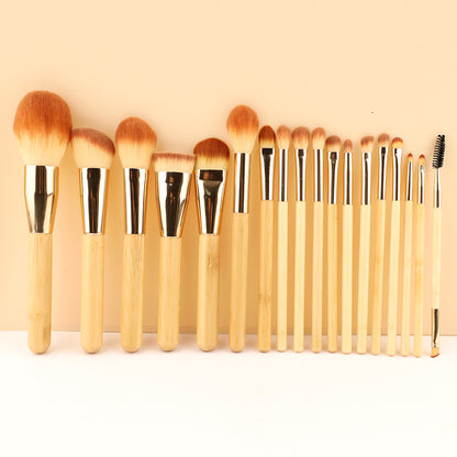 FEIYAN Factory High Quality Eco Friendly Travel Brush Vegan Luxury Make Up Brushes Private Logo Bamboo Handle Makeup Brushes Set