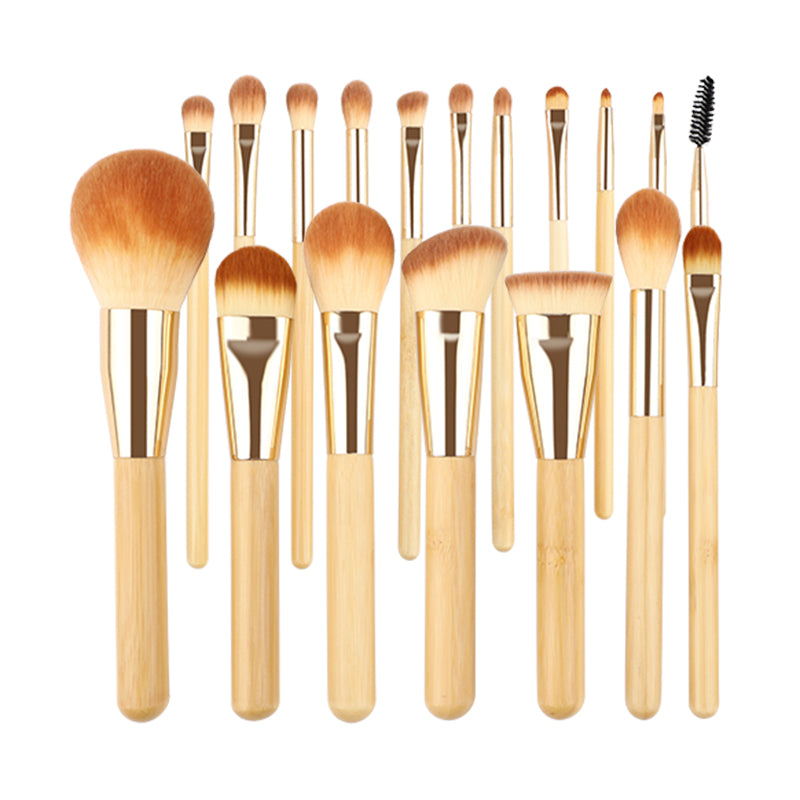 FEIYAN Factory High Quality Eco Friendly Travel Brush Vegan Luxury Make Up Brushes Private Logo Bamboo Handle Makeup Brushes Set