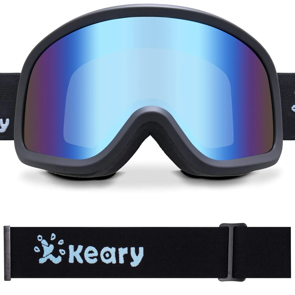 Keary Ski Goggles Men Women Snowboard Goggles Snow Goggles For Men Women Adult Youth Snowboarding Goggles OTG Winter Snow Sports Goggles 100% UV Protection Anti-Fog Compatible With Helmet