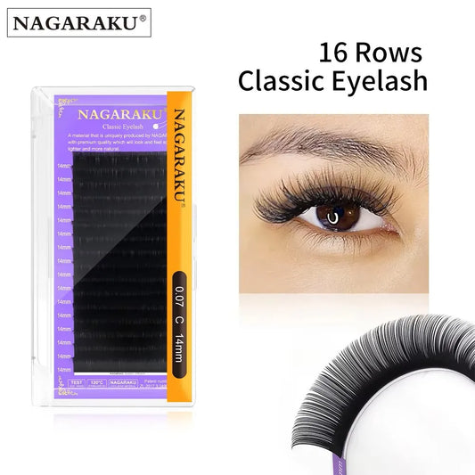 NAGARAKU Premium Faux Mink Individual Eyelash Extension Supplies Lashes Natural Soft Mink Eyelash Makeup Classical Eyelashes
